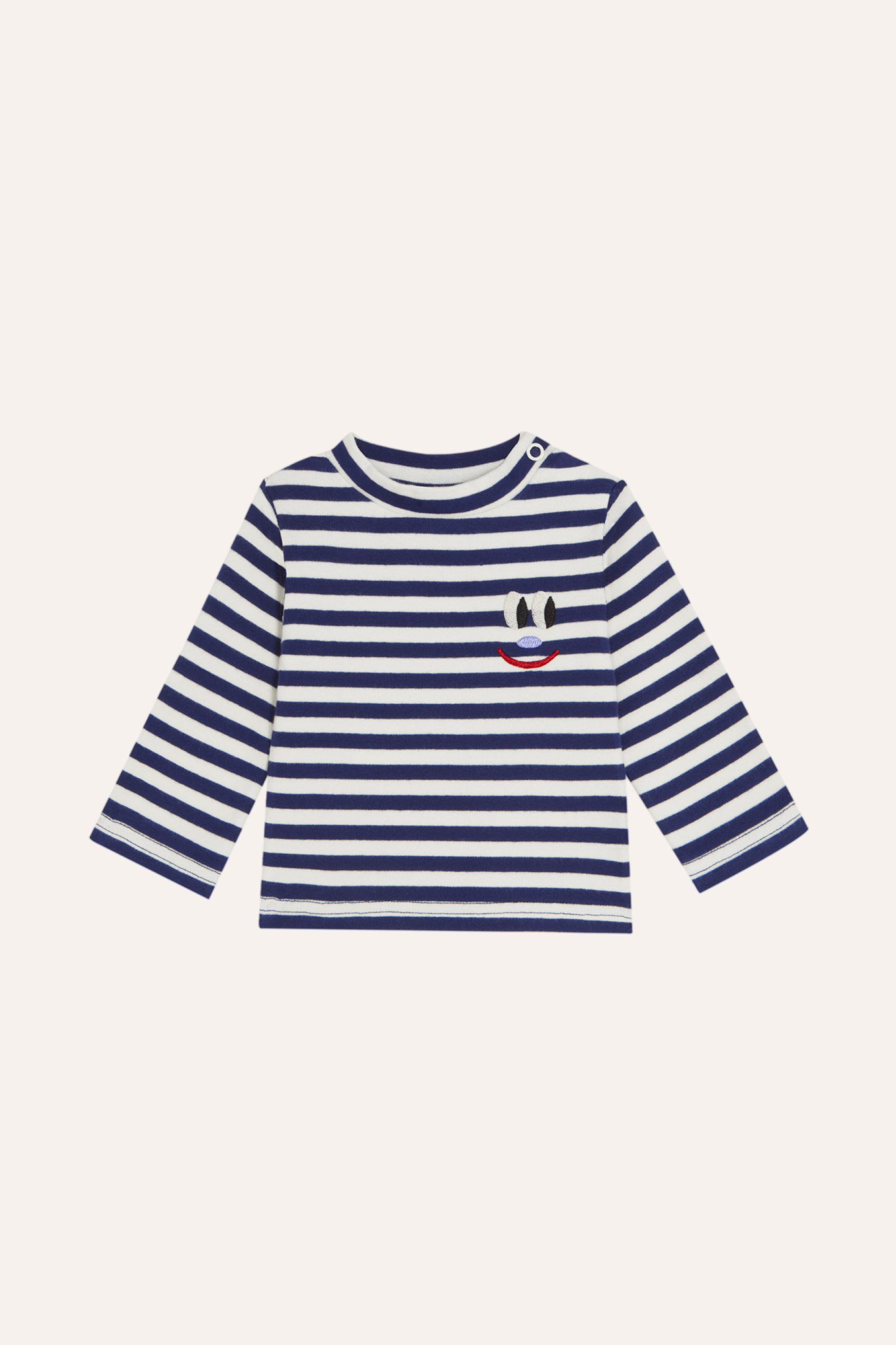 The Campamento Baby Tshirt Blue Stripes Blauw
