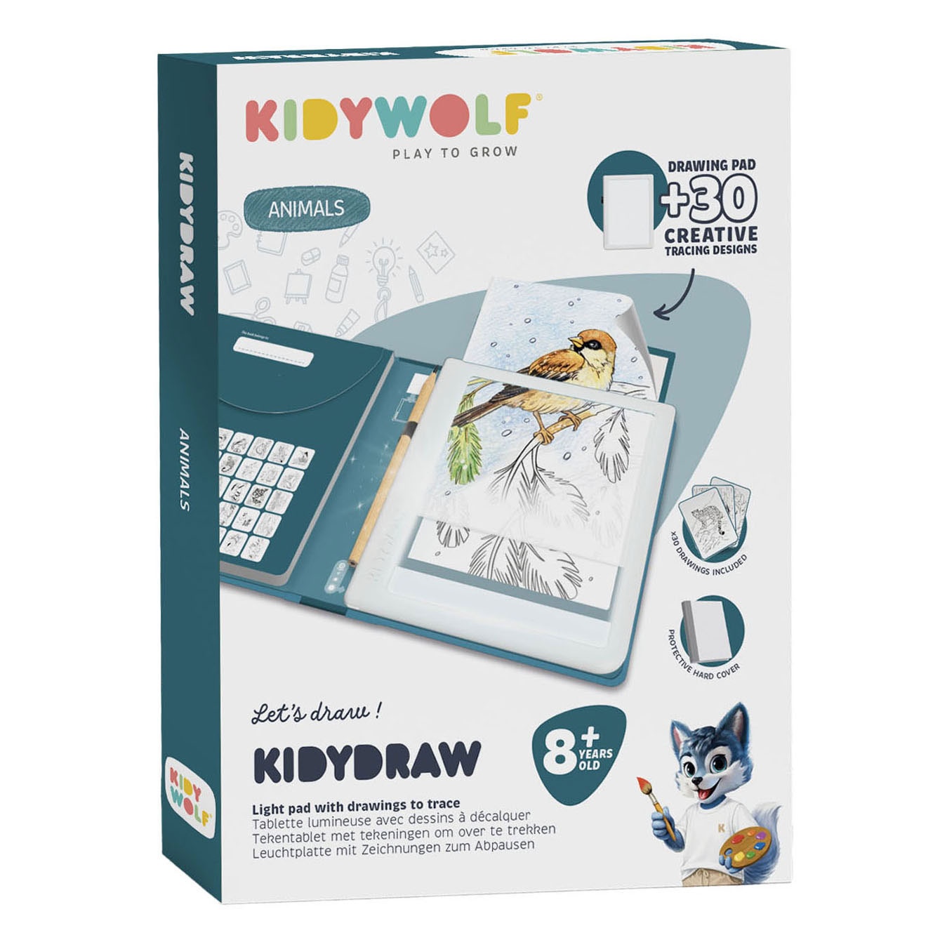 Kidywolf Kidydraw Pad Tekentablet Animals 30 Illustraties