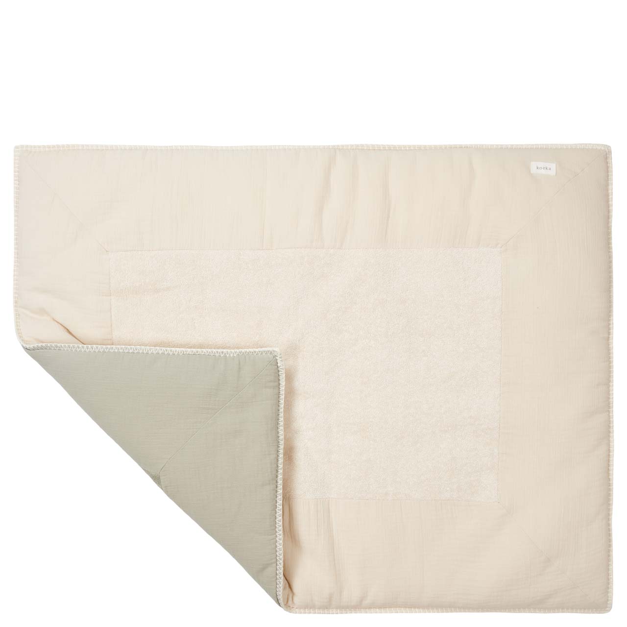 Koeka Parkligger Faro Warmwhite-Sage 75x95 cm