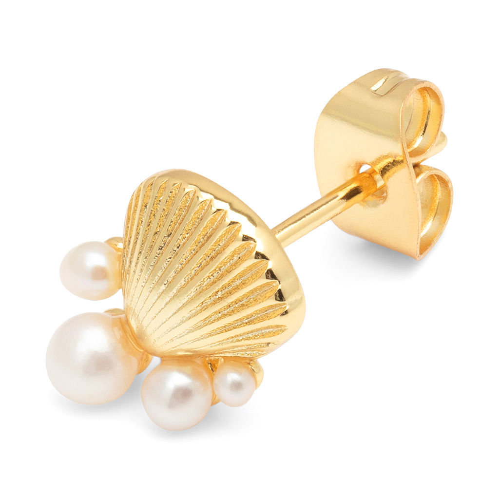 Lulu Copenhagen Oorring Bouquet Shell & Pearls Gold Plated