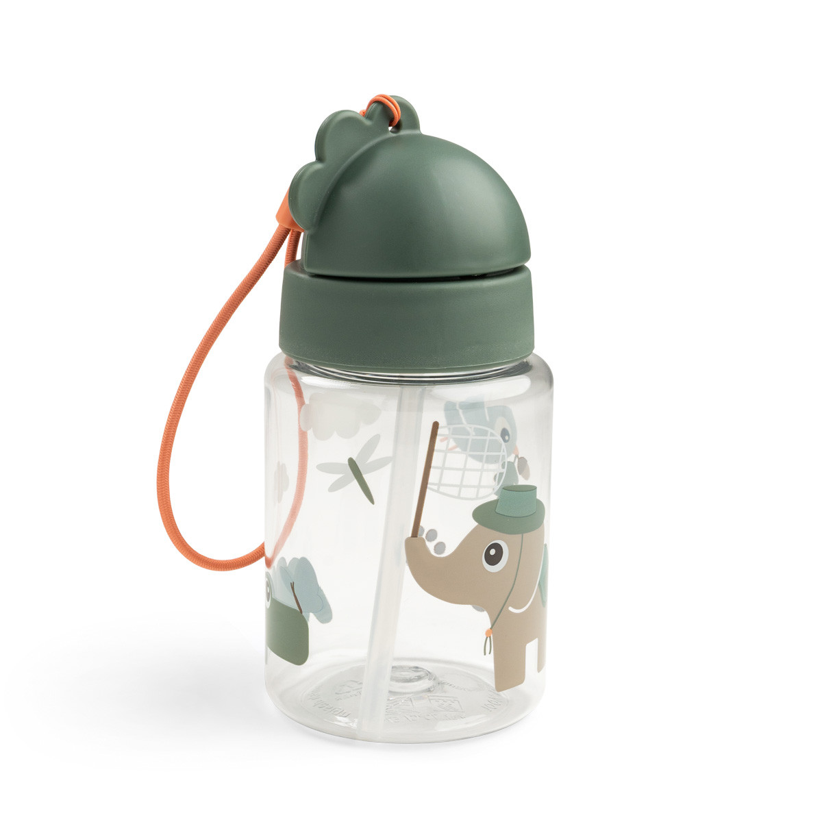 Done By Deer Drinkfles Rietje Tiny Trails Green 280 ml